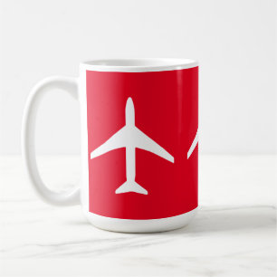 Caneca De Café Avião-piloto de avião da Funky Avie Céu voador