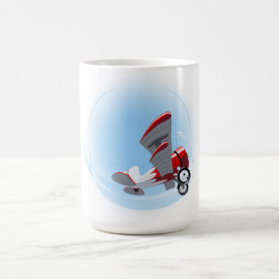 Caneca De Café Avião retrógrado de animação