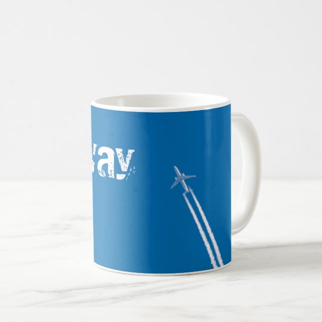 Caneca De Café Avião voador (Frente Esquerda)