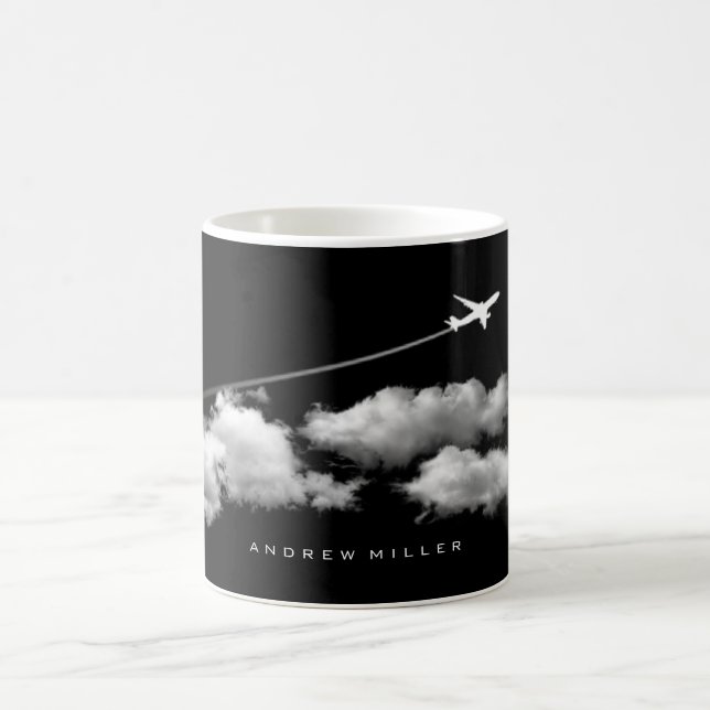 Caneca De Café Avião Voador/Jet/Piloto Personalizado (Centro)
