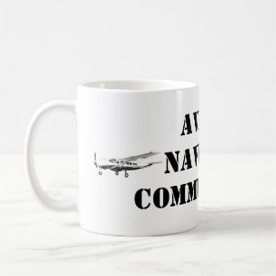 Caneca De Café AVIATE NAVIGATE COMMUNICATE Airplane Mug for Pilot
