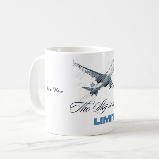 Caneca De Café Aviation (Frente Esquerda)