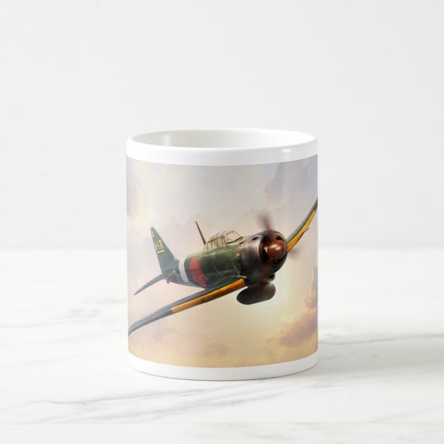 Caneca De Café Aviation Art mug "A6M Zero" (Centro)