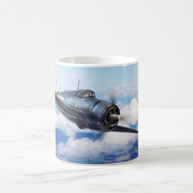 Caneca De Café Aviation Art mug "F6F Hellcat" (Centro)