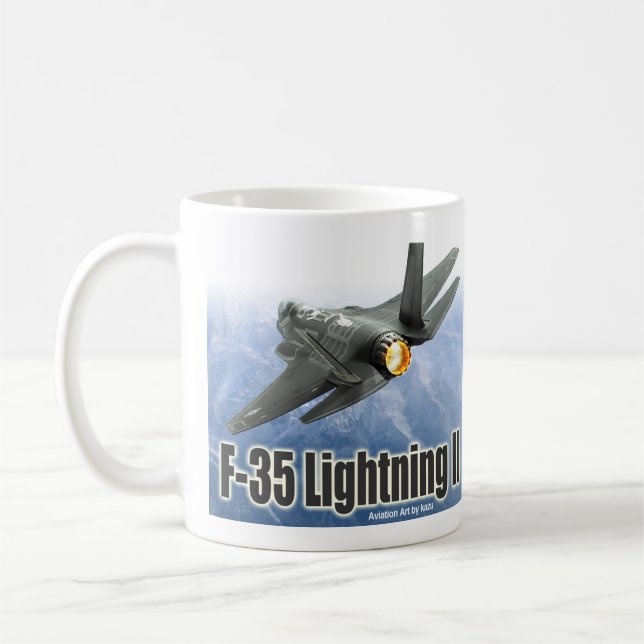 Caneca De Café Aviation Art Mug "F-35 Lightning II" (Esquerda)