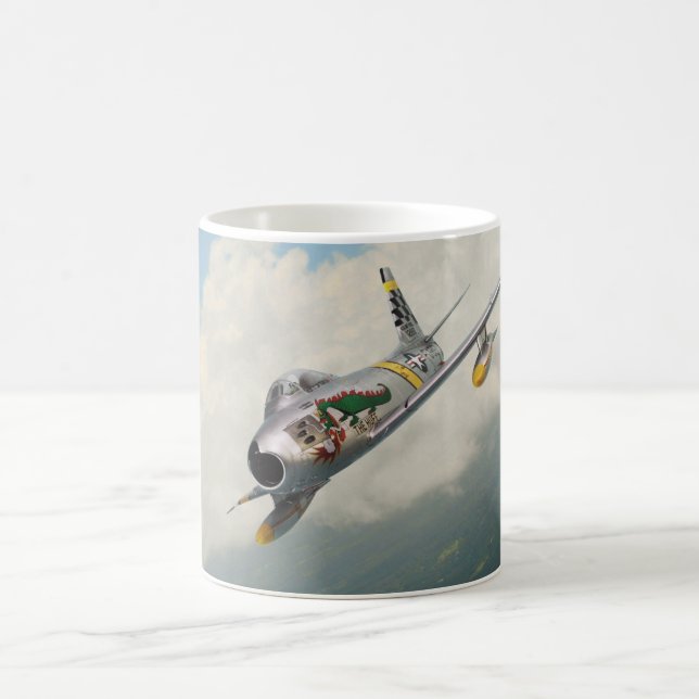 Caneca De Café Aviation Art Mug "F-86 Sabre" (Centro)