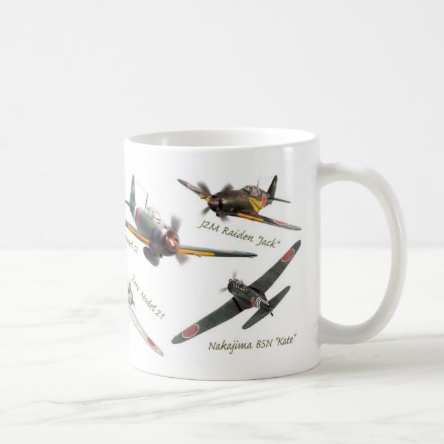 Caneca De Café Aviation Art Mug "Japanese warplane of WWII" (Direita)