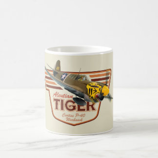 Caneca De Café Aviation Art Mug " P-40 Warhawk Aleutian Tiger"