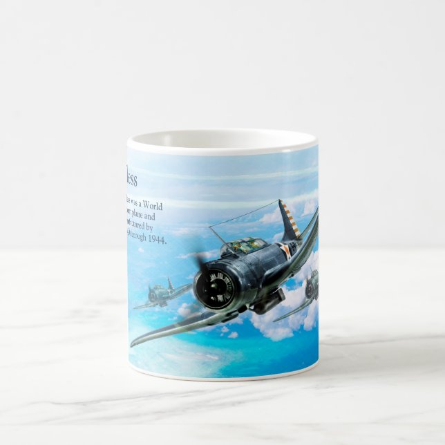 Caneca De Café Aviation Art Mug "SBD Dauntless" (Centro)