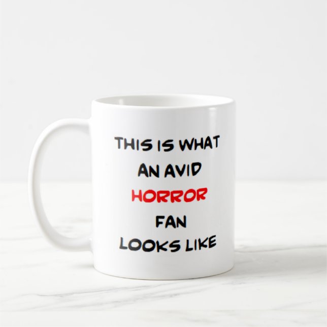 Caneca De Café ávido fã de terror (Esquerda)