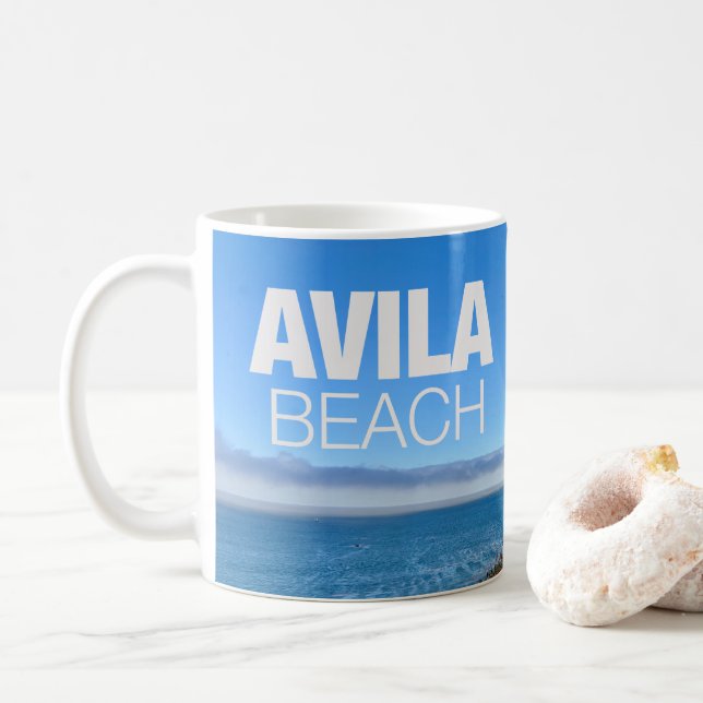 Caneca De Café Avila Beach California Overlook Photography (Com Donut)