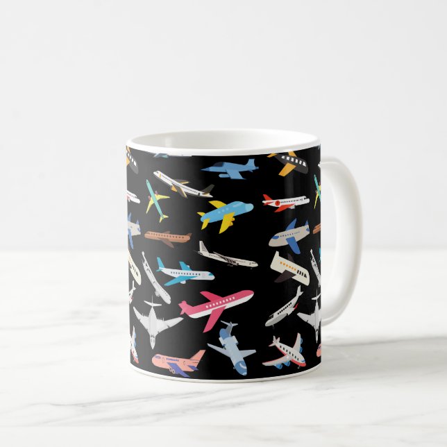 Caneca De Café Aviões (Frente Esquerda)