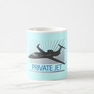 Caneca De Café Aviões de jato privado