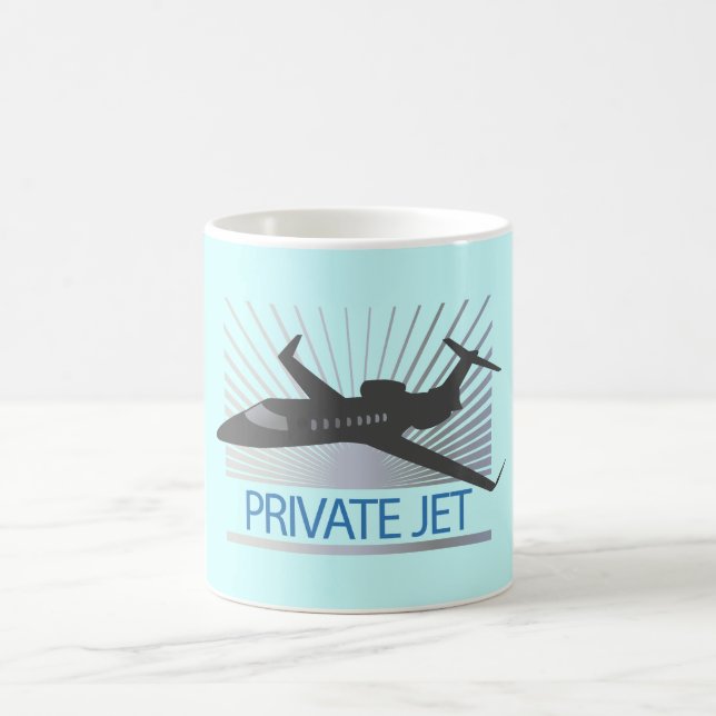 Caneca De Café Aviões de jato privado (Centro)