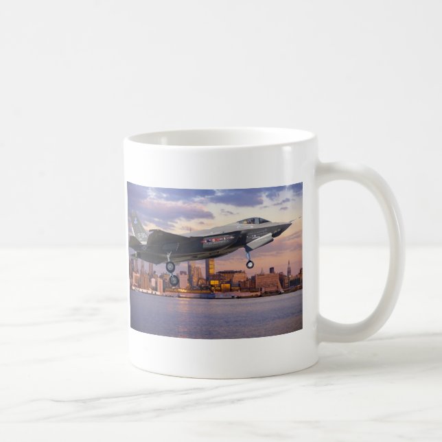 CANECA DE CAFÉ AVIÕES DE LUTADOR DO RELÂMPAGO F-35 (Direita)