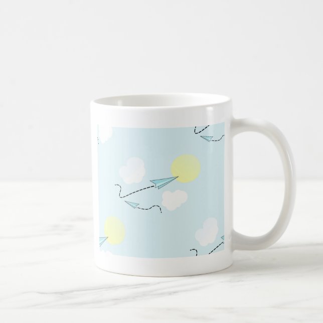 Caneca De Café aviões de papel (Direita)