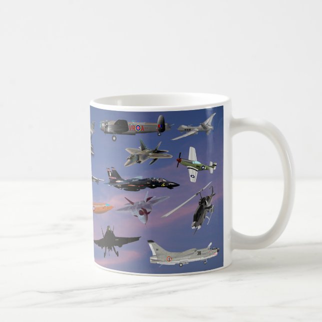 CANECA DE CAFÉ AVIÕES EM UM CÉU AZUL DE CAROLINA (Direita)