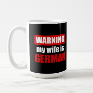 Caneca De Café Avisar minha esposa é alemão