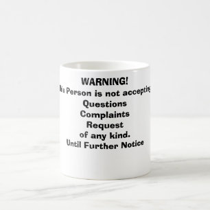 CANECA DE CAFÉ AVISO!