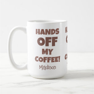 Caneca De Café Aviso de café com nome personalizado