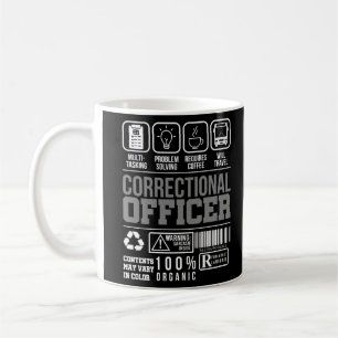 Caneca De Café Aviso do Agente Correto Linha de Prata Fina