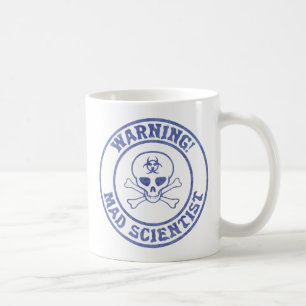Caneca De Café Aviso do Mad Scientist