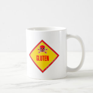 Caneca De Café Aviso do veneno do glúten