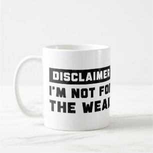 Caneca De Café Aviso Eu Não Sou Para os Fracos Citação Engraçada