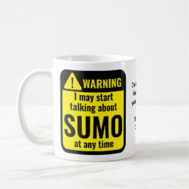 Caneca De Café Aviso Personalizado Divertido Sumo