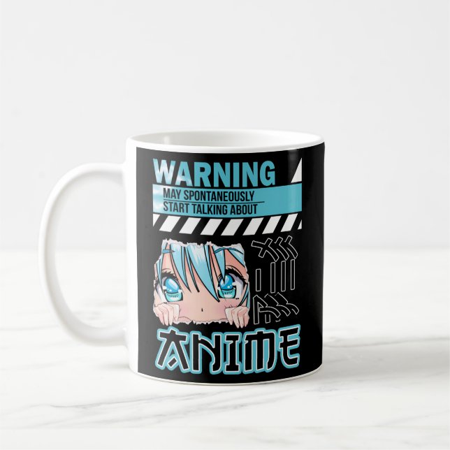Caneca De Café Aviso Pode Falar Espontaneamente Sobre O Anime Man (Esquerda)