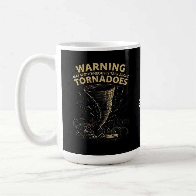 Caneca De Café Aviso Posso Falar Espontaneamente Sobre Tornadoes (Esquerda)