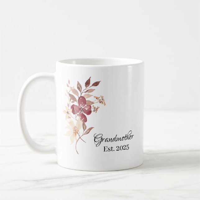 Caneca De Café Avó - Ano de Início - Marco Familiar (Esquerda)
