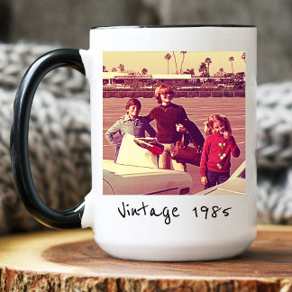 Caneca De Café Avó Avô Mamãe Papai Estilo Vintage Personalizado
