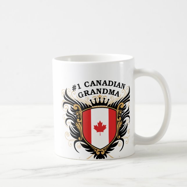 Caneca De Café Avó canadense do número um (Direita)