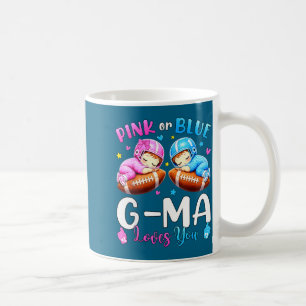 Caneca De Café Avó cor-de-rosa ou azul ama revelação do sexo do b