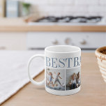Caneca De Café Avô da Melhor Baba de Colagem de Fotografias<br><div class="desc">Crie um doce guardião para um querido avô,  este Dia dos Dias de os pais ou Avós,  com este simples design que mostra quatro das suas fotos favoritas. "Best Baba Ever" aparece no topo em tons de azul.</div>