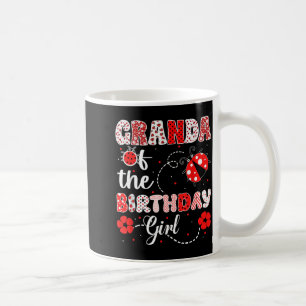 Caneca De Café Avó da Menina do Aniversário - Família Joaninha