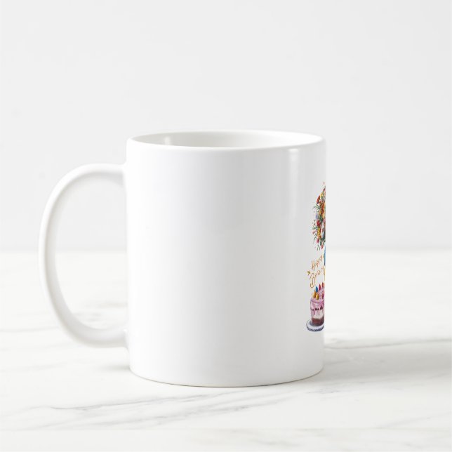 Caneca De Café Avó de Bicicleta com Bolo e Balões (Esquerda)