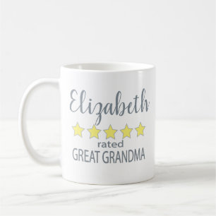 Caneca De Café Avó de Excelente classificado com 5 estrelas
