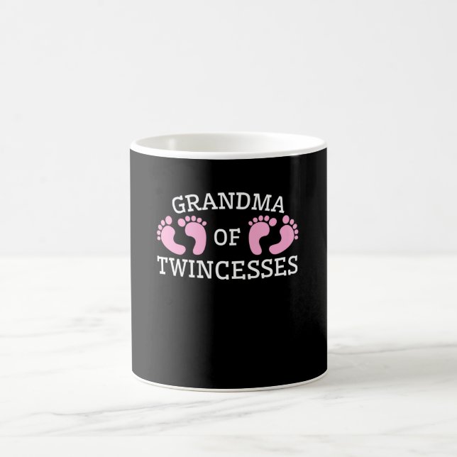 Caneca De Café Avó de meninas do gêmeo da avó de Twincesses (Centro)
