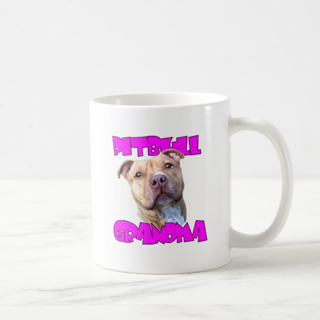 Caneca De Café Avó de Pitbull (Direita)