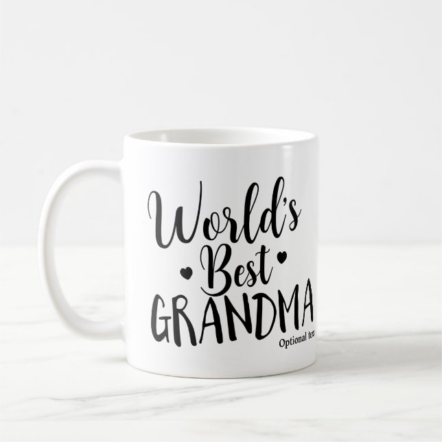 Caneca De Café AVÓ DO MUNDO Personalizado com Nome (Esquerda)