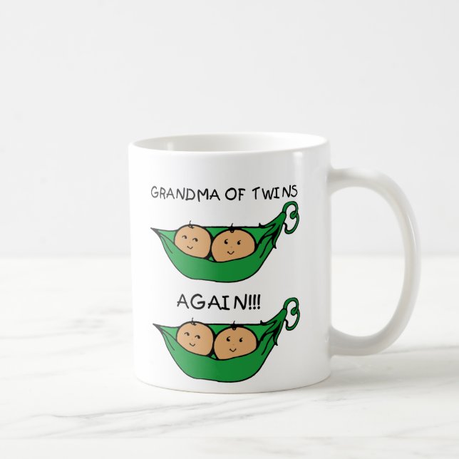 Caneca De Café Avó dos gêmeos do vagem outra vez (Direita)