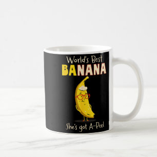 Caneca De Café Avó Engraçada Nana Banana Pun do Mundo