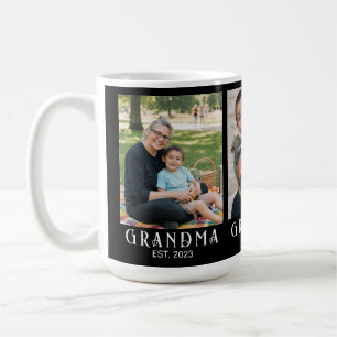 Caneca De Café Avó Estabeleceu Moderno Negro Ousado 3 Foto