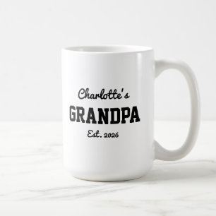 Caneca De Café Avô Estabeleceu Nome Moderno Ousado
