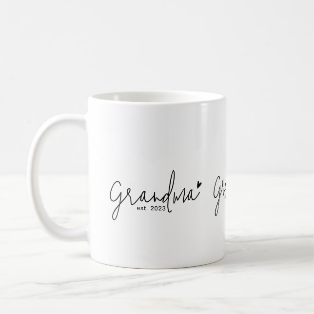 Caneca De Café Avó Estabeleceu Novo Presente de Avó (Esquerda)