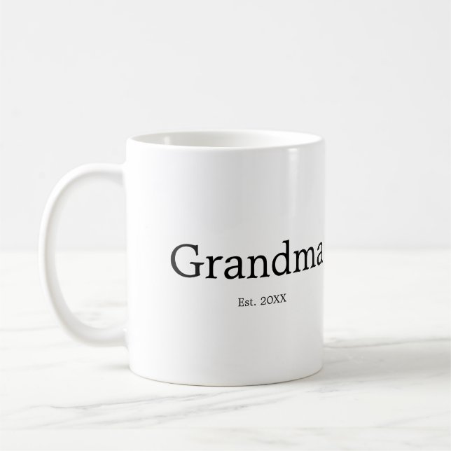Caneca De Café Avó Estabeleceu Novo Presente de Avó (Esquerda)