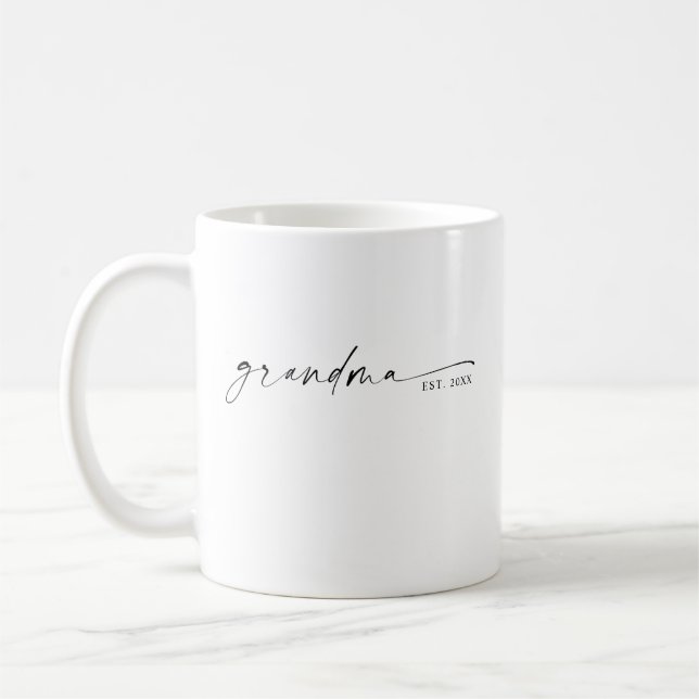 Caneca De Café Avó Estabeleceu Novo Presente de Avó (Esquerda)