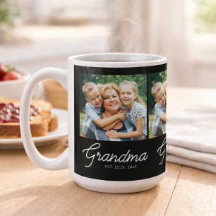 Caneca De Café Avó Estabeleceu Roteiro Foto Preta